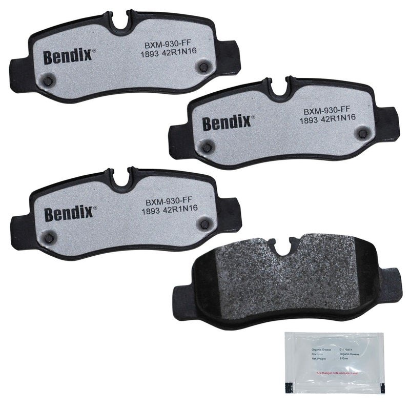 Bendix Fleet Metlok MKD1893FM Semi-Metallic Rear Brake Pads for Mercedes-Benz Metris 2023-2016, V220d 2020-2016 - Image 1